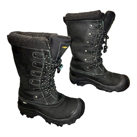 Keen Alaska Hiking Boots
Women’s Size 7 – Black with Blue Turquoise Trim - Picture 2 of 10